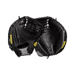 Clearance – Wilson A2000 SuperSkin 33.5″ Catcher’s Mitt: WTA20RB18M2SS -Gloves Best Sale 20RB18M2S 8 A2000 335 Black Grey Double 800x 510x510 1