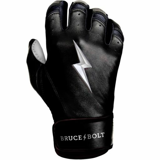 Clearance – Bruce Bolt PREMIUM PRO Chrome Series Short Cuff Batting Gloves: Black 3 Clearance – Bruce Bolt PREMIUM PRO Chrome Series Short Cuff Batting Gloves: Black - Image 3