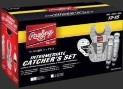 Clearance – Rawlings Intermediate Black/Graphite VELO 2.0 Catcher’s Gear Box Set: CSV2I-B/GPH