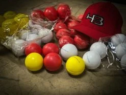 Clearance – One Dozen (12) SMUSHBALLS The Ultimate Indoor & Outdoor Batting Practice Ball: Red