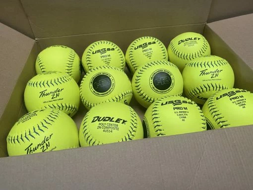 Clearance – Dudley Thunder ZN 12″ PRO M USSSA Slowpitch Softballs (DOZEN): 4U554 1 Clearance – Dudley Thunder ZN 12″ PRO M USSSA Slowpitch Softballs (DOZEN): 4U554