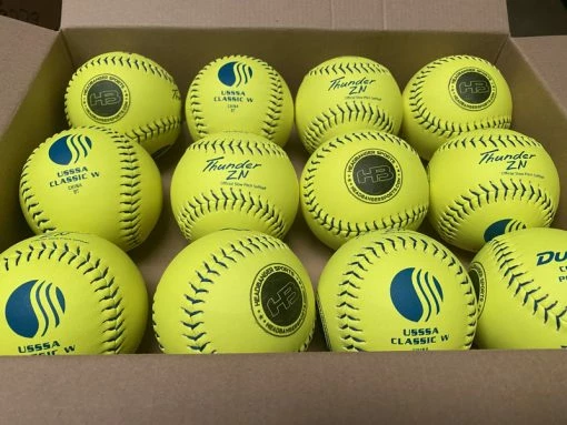 Clearance – Dudley Thunder ZN 11″ Classic W USSSA Slowpitch Softballs (DOZEN): 4U553 1 Clearance – Dudley Thunder ZN 11″ Classic W USSSA Slowpitch Softballs (DOZEN): 4U553