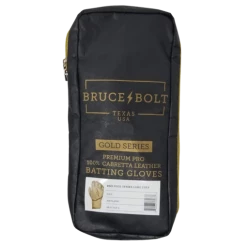 Clearance – Bruce Bolt PREMIUM PRO Gold Series Batting Gloves: Long Cuff -Gloves Best Sale LC GLD BAG 800x 510x510 1
