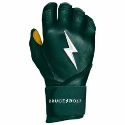 Clearance – Bruce Bolt PREMIUM PRO Long Cuff Batting Gloves: Green -Gloves Best Sale LC GRNG RIGHT 800x 510x510 1