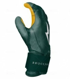 Clearance – Bruce Bolt PREMIUM PRO Long Cuff Batting Gloves: Green -Gloves Best Sale LC GRNG SIDE 800x 510x577 1