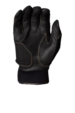 Clearance – Miken Softball MK7X Adult Black And Gold Batting Gloves: MBGGLD-BLK