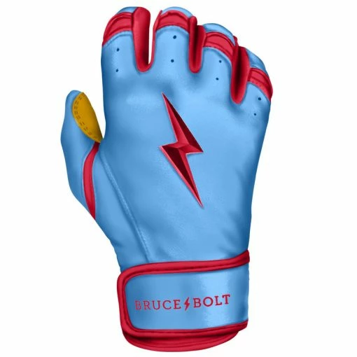 Clearance – Bruce Bolt PREMIUM PRO BADER Series Short Cuff Batting Gloves: Baby Blue 3 Clearance – Bruce Bolt PREMIUM PRO BADER Series Short Cuff Batting Gloves: Baby Blue - Image 3