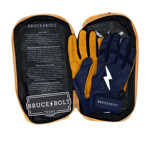 Clearance – Bruce Bolt PREMIUM PRO Short Cuff Batting Gloves: Navy 5 Clearance – Bruce Bolt PREMIUM PRO Short Cuff Batting Gloves: Navy - Image 5