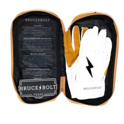 Clearance – Bruce Bolt PREMIUM PRO Short Cuff Batting Gloves: White -Gloves Best Sale SC WHTG BAG2 800x 510x510 1