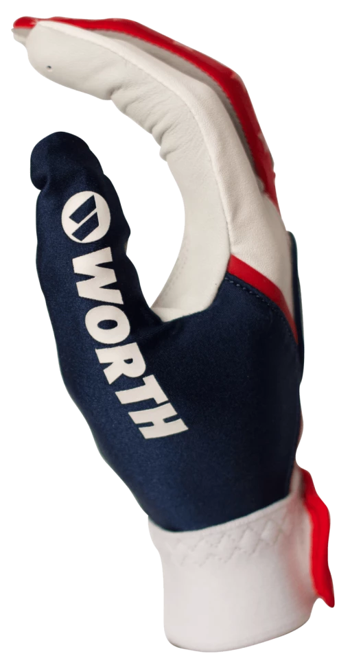 Clearance – Worth Adult Red, White, And Blue Team Batting Gloves: WBATGL-RWB 1 Clearance – Worth Adult Red, White, And Blue Team Batting Gloves: WBATGL-RWB