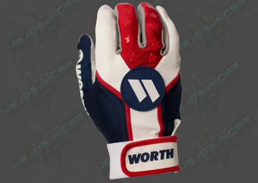 Clearance – Worth Adult Red, White, And Blue Team Batting Gloves: WBATGL-RWB 2 Clearance – Worth Adult Red, White, And Blue Team Batting Gloves: WBATGL-RWB - Image 2